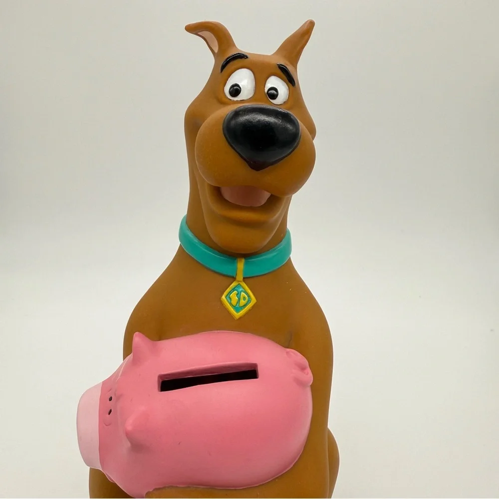 Vintage 1998 Hanna - Barbera Scooby-Doo Dog Figurine with Pink Piggy Bank - Picture 7 of 8